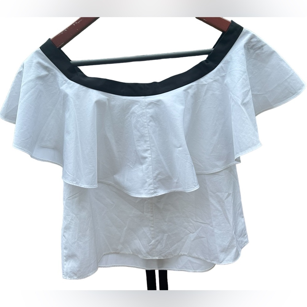 ALICE+OLIVIA Women’s Off-The-Shoulder Short Sleeve Crop Top Size: XS - Picture 2 of 10